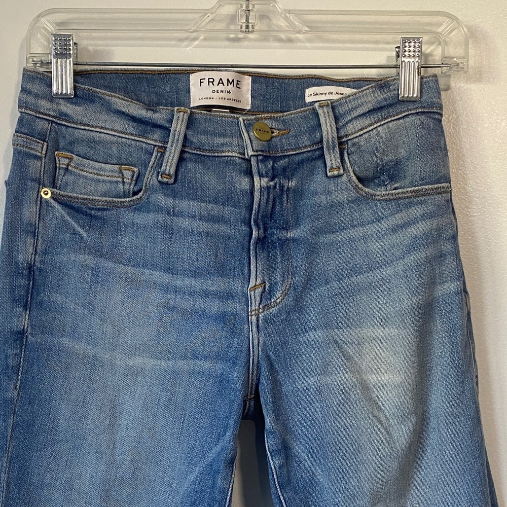 FRAME Le Skinny de Jeanne Crop Skinny Jeans in Firefly sz 27 - Picture 4 of 14